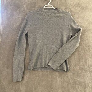 POLO JEANS COMPANY Gray Knit Turtle Neck Pullover Women Size L Long Sleeve .129P